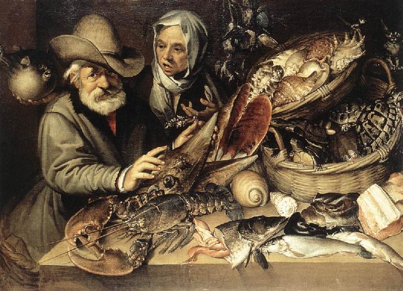 PASSEROTTI, Bartolomeo The Fishmonger's Shop agf France oil painting art